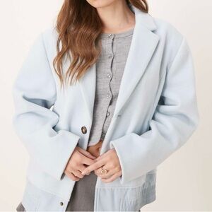 NWT Asos Design spliced bomber jacket in light blue
